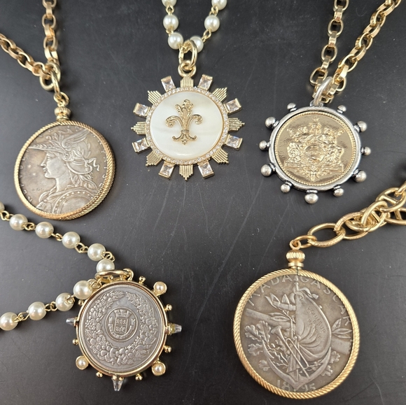 New Collection Vintage Look Coin Necklace - Picture 3 of 9